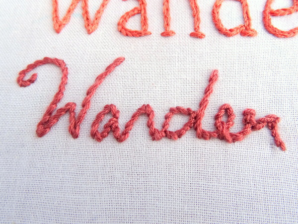 How to Embroider Letters by Hand