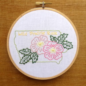 Iowa State Flower Embroidery Pattern {Wild Prairie Rose}