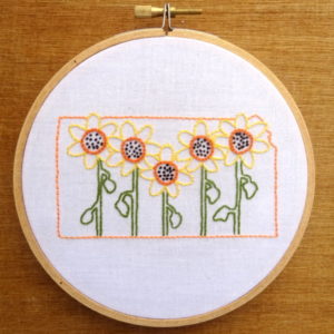 Kansas State Embroidery Pattern {Sunflower}