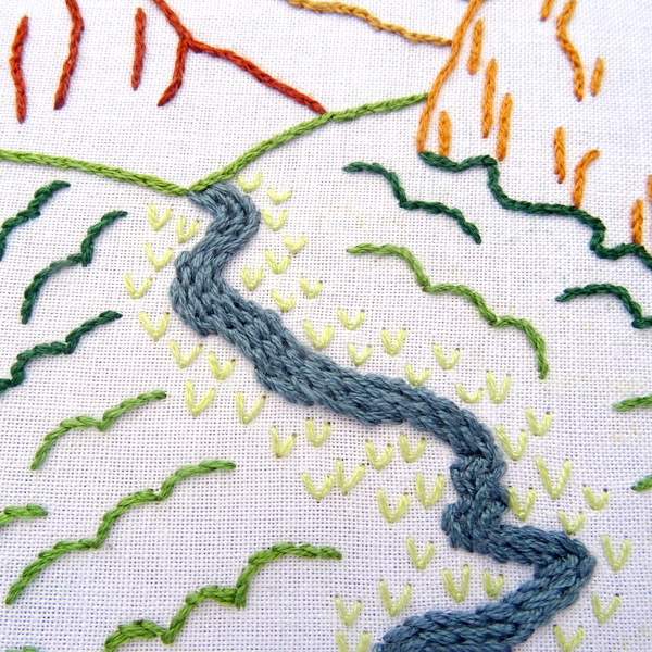 Zion National Park Embroidery Pattern