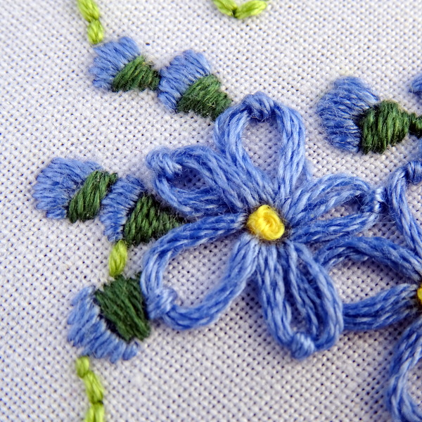 Alaska State Flower Embroidery Pattern {Forget-Me-Not}