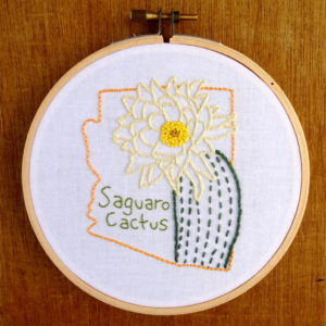 Arizona Flower State Embroidery Pattern {Saguaro Cactus}