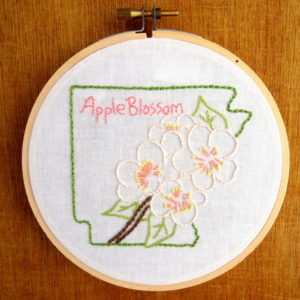 Arkansas State Flower Embroidery Pattern {Apple Blossom}