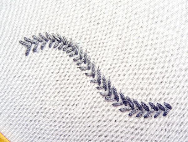 Fishbone Stitch Embroidery Tutorial