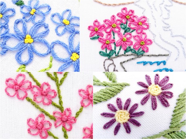 Lazy Daisy Stitch Flower