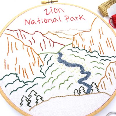 Zion National Park Hand Embroidery Pattern