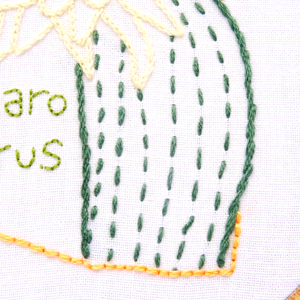 Arizona Flower Hand Embroidery Pattern {Saguaro Cactus}
