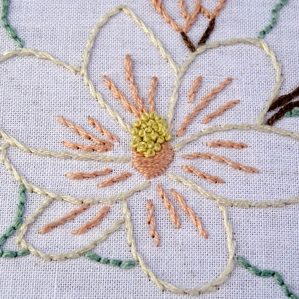 Louisiana State Flower Embroidery Pattern {Magnolia}