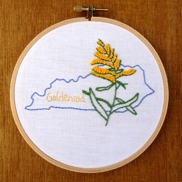Kentucky State Flower Embroidery Pattern {Goldenrod}