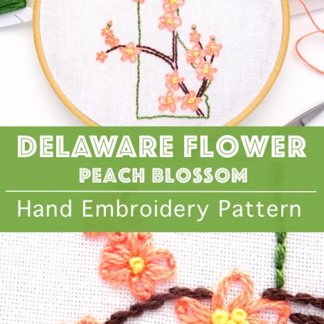 delaware-state-flower-hand-embroidery-pattern-peach-blossom