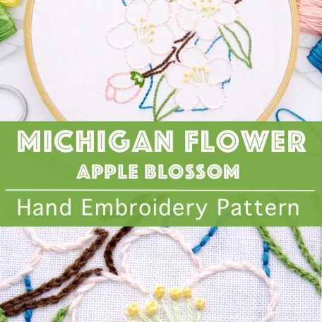 michigan-state-flower-hand-embroidery-pattern-apple-blossom