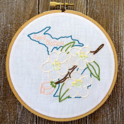 Michigan State Flower Hand Embroidery Pattern {Apple Blossom}