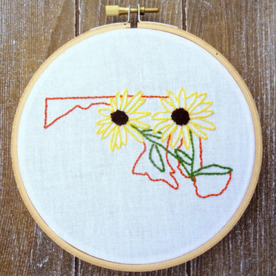 Maryland State Flower Hand Embroidery Pattern {Black-Eyed-Susan}