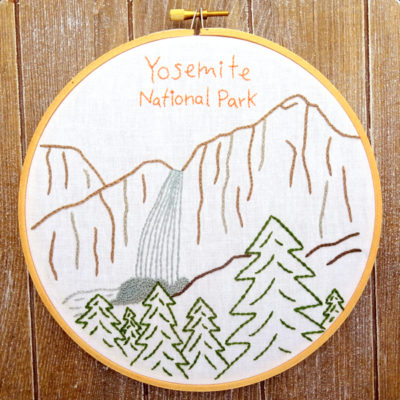 Yosemite National Park Hand Embroidery Pattern