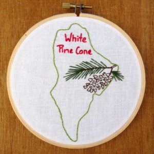 Maine State Flower Embroidery Pattern {White Pine Cone}