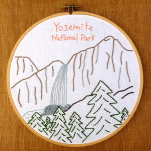 Yosemite National Park Embroidery Pattern