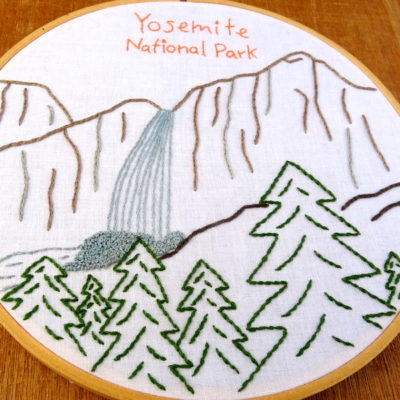 Yosemite National Park Embroidery Pattern