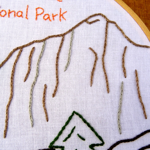 Yosemite National Park Embroidery Pattern