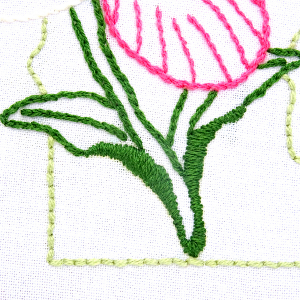 Minnesota Flower Hand Embroidery Pattern Lady Slipper Wandering Threads Embroidery