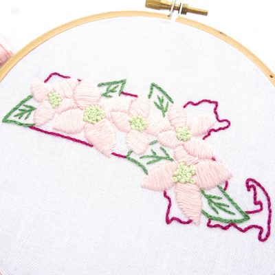 Massachusetts Flower Hand Embroidery Pattern {Mayflower}