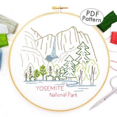 Yosemite National Park Hand Embroidery Pattern