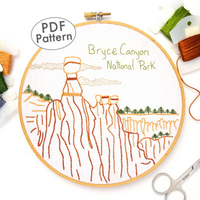 Bryce Canyon National Park Embroidery Pattern