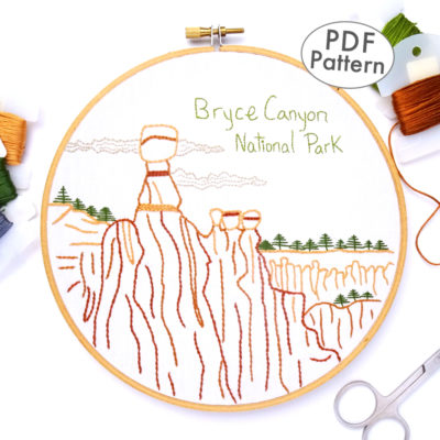 Bryce Canyon National Park Hand Embroidery Pattern
