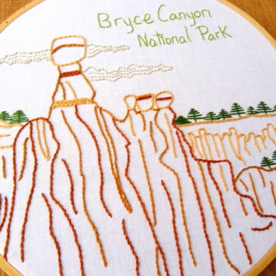 Bryce Canyon National Park Embroidery Pattern