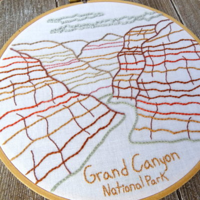 Grand Canyon National Park Hand Embroidery Pattern