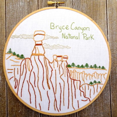 Zion National Park Hand Embroidery Pattern