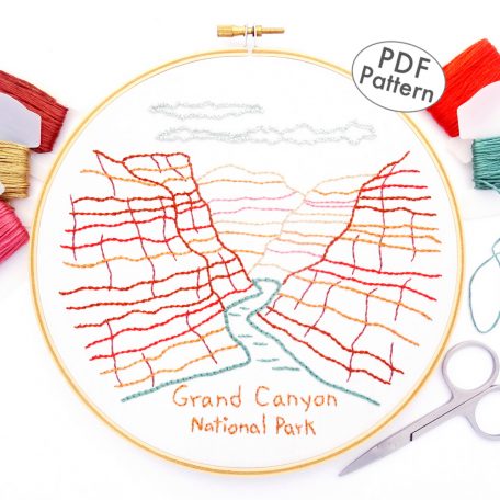 Grand Canyon National Park Hand Embroidery Pattern