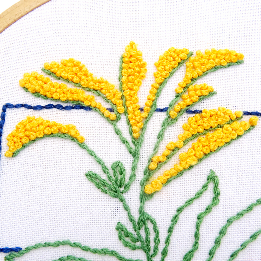 Nebraska Flower Hand Embroidery Pattern {Goldenrod}