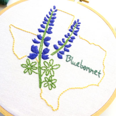 Texas Flower Hand Embroidery Pattern {Bluebonnet}