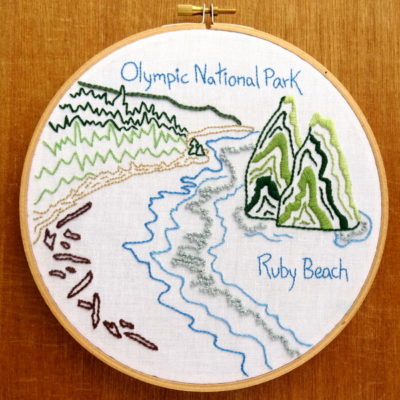 Olympic National Park Hand Embroidery Pattern
