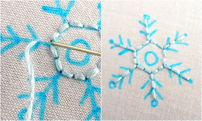 Simple Snowflake Embroidery Pattern