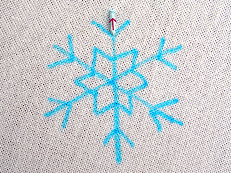 Simple Snowflake Embroidery Pattern