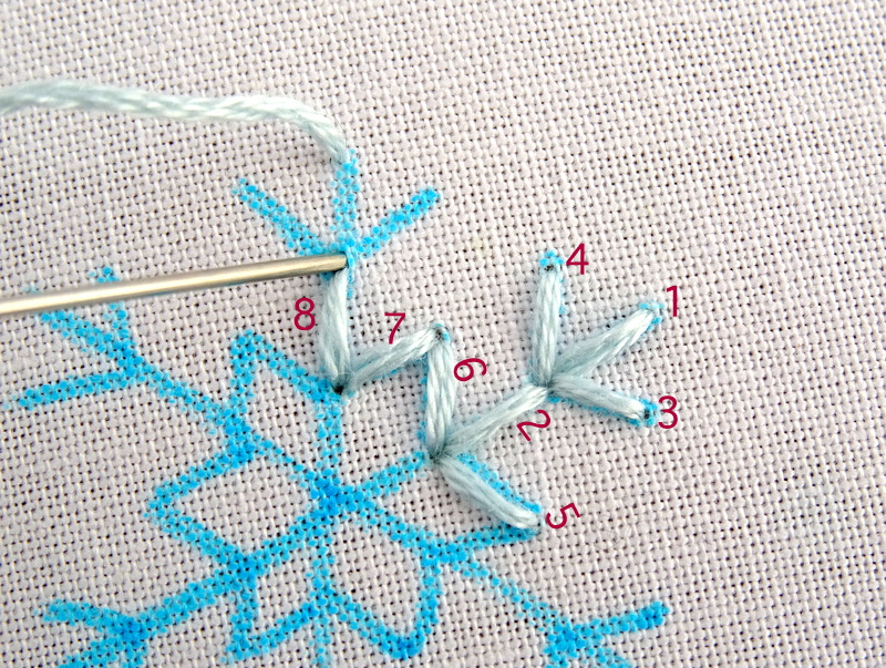 Simple Snowflake Embroidery Pattern