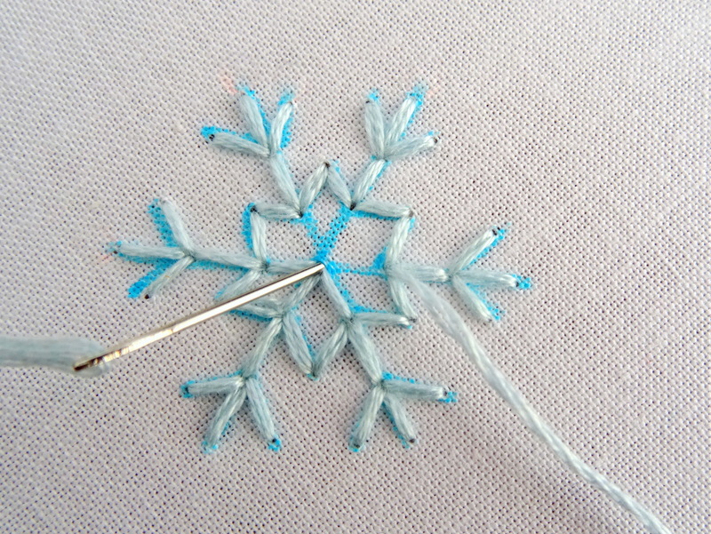 Simple Snowflake Embroidery Pattern