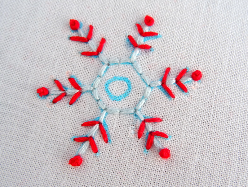 Simple Snowflake Embroidery Pattern