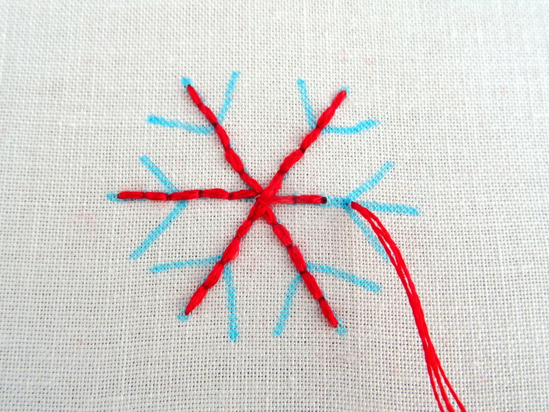 Simple Snowflake Embroidery Pattern