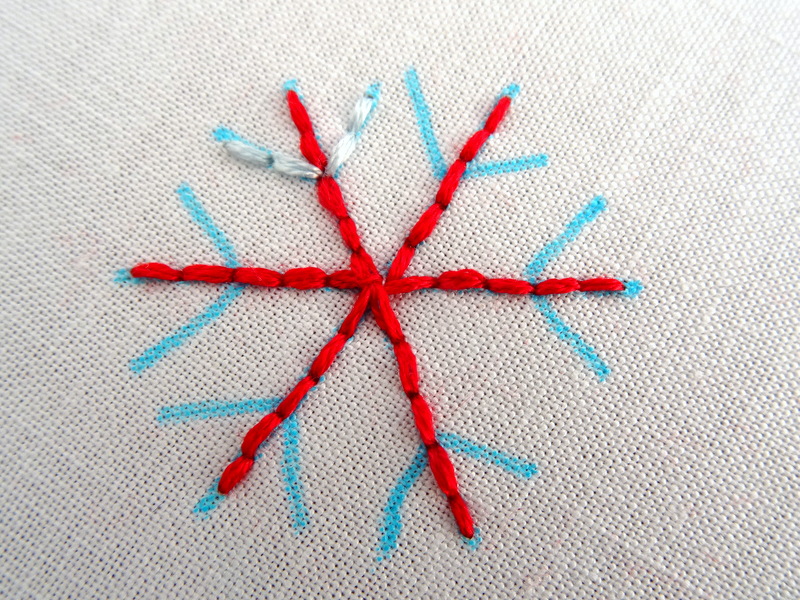 Simple Snowflake Embroidery Pattern