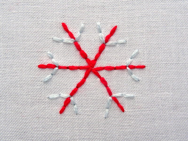 Simple Snowflake Embroidery Pattern