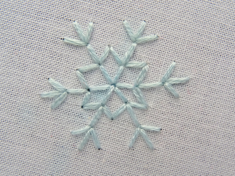 Simple Snowflake Embroidery Pattern