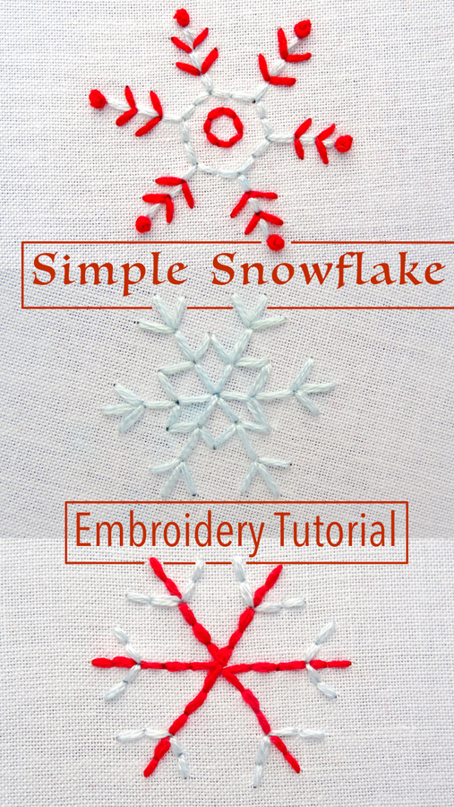 Simple Snowflake Embroidery Pattern