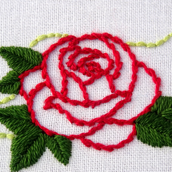 New York State Embroidery Pattern {Rose}