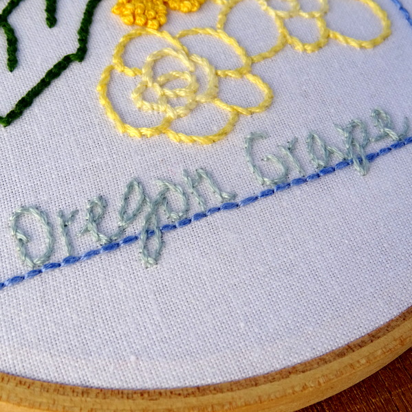 Oregon State Flower Hand Embroidery Patten {Oregon Grape}