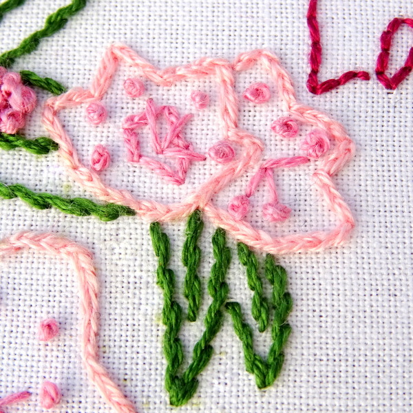 Pennsylvania State Flower Hand Embroidery Patten {Mountain Laurel}