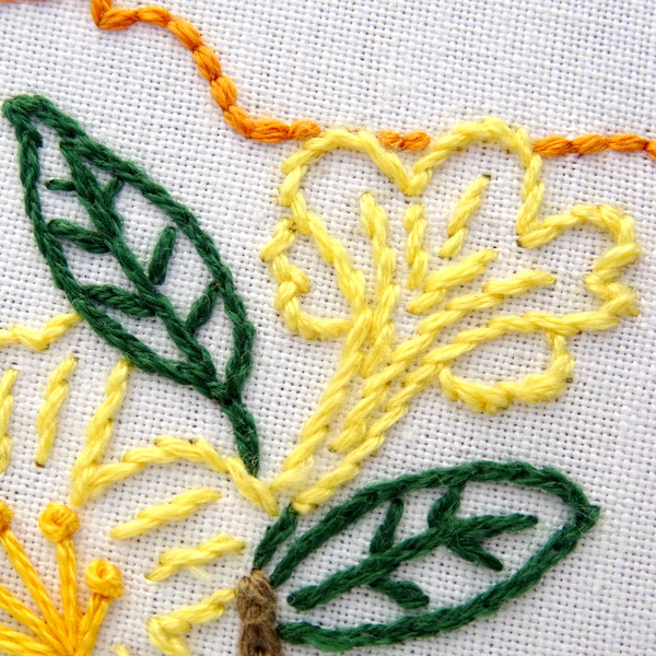 South Carolina State Flower Hand Embroidery Patten {Yellow Jasmine}