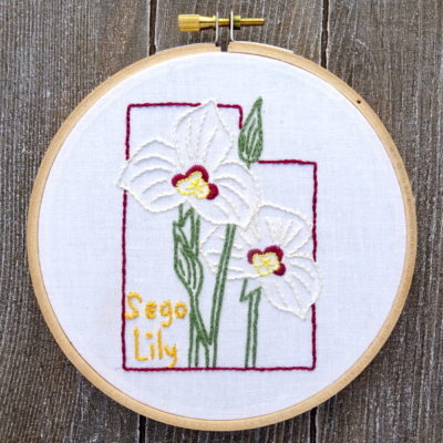 Utah State Flower Hand Embroidery Patten {Sego Lily}