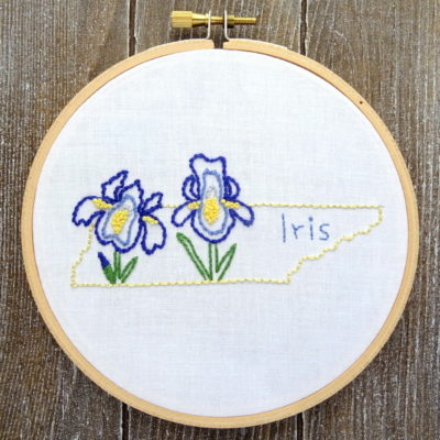 Tennessee State Flower Hand Embroidery Patten {Iris}